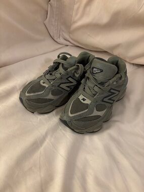 New Balance Kids Olive Green Mesh Athletic Sneakers